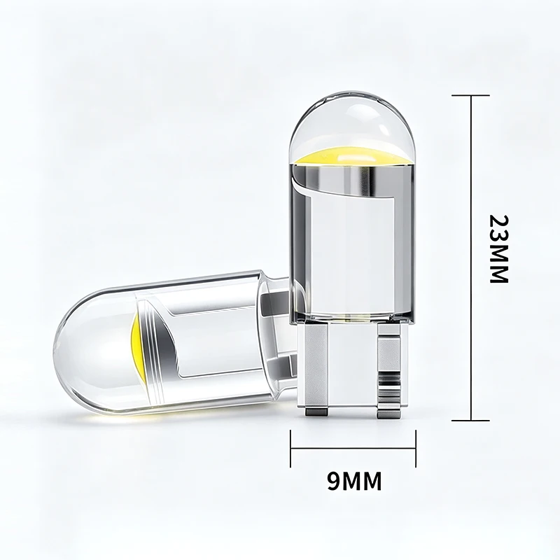 2/4/8pcs W5W 194 T10 Glass Housing Cob LED Car bulb 3000K 6000K White Wedge License Plate Lamp Dome Light