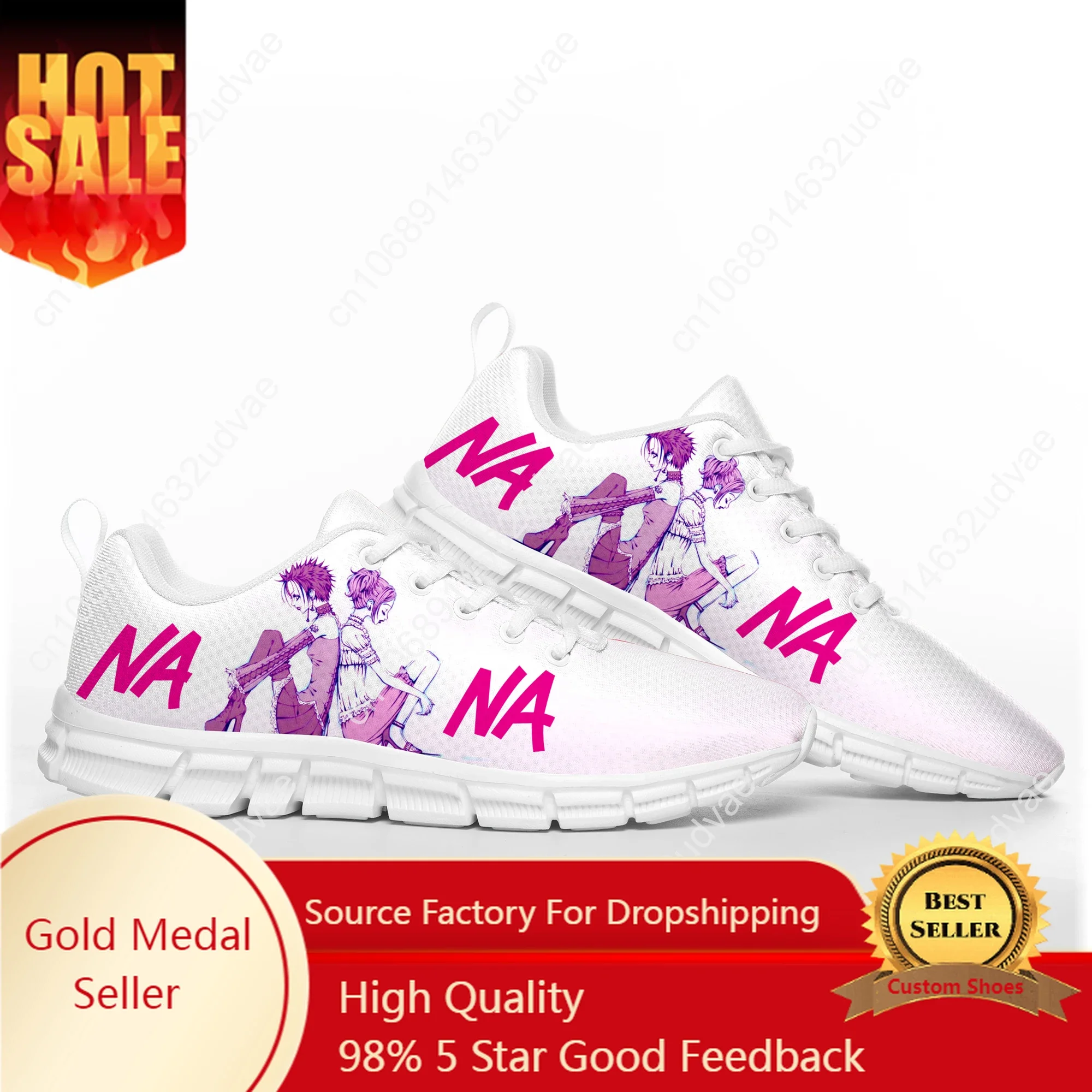 

NANA Osaki Komatsu Sports Shoes Mens Womens Teenager Manga Sneakers Casual Custom High Quality Footwear Couple White Shoes