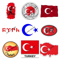 Turkey Map Flag Country Shape Vinyl Sticker Waterproof Decal Turkey Istanbul Motorcycle Body Sunscreen Anti-UV Decal Accessories