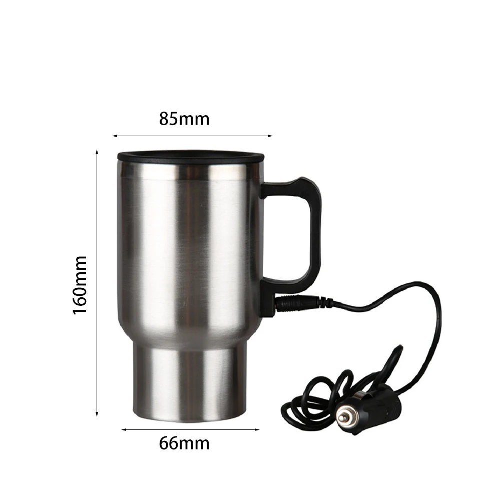 300/450ML12V 24V Riscaldamento elettrico Bollitore per auto Acqua Caffè Latte Tazza termica Bollitore da viaggio da campeggio Riscaldamento del veicolo in acciaio inossidabile