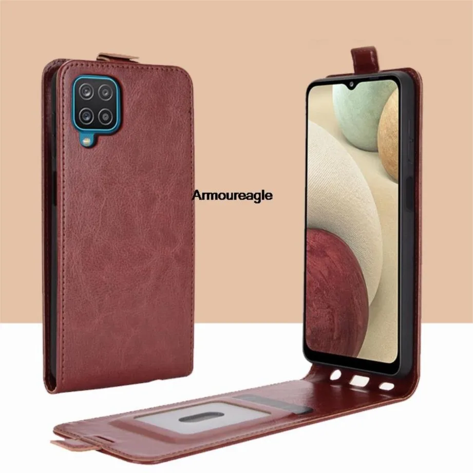 leather case for samsung galaxy a02s a32 a42 a52 a72 a22 5g 2022 cover soft fold vertical flip case guard on for samsung a12