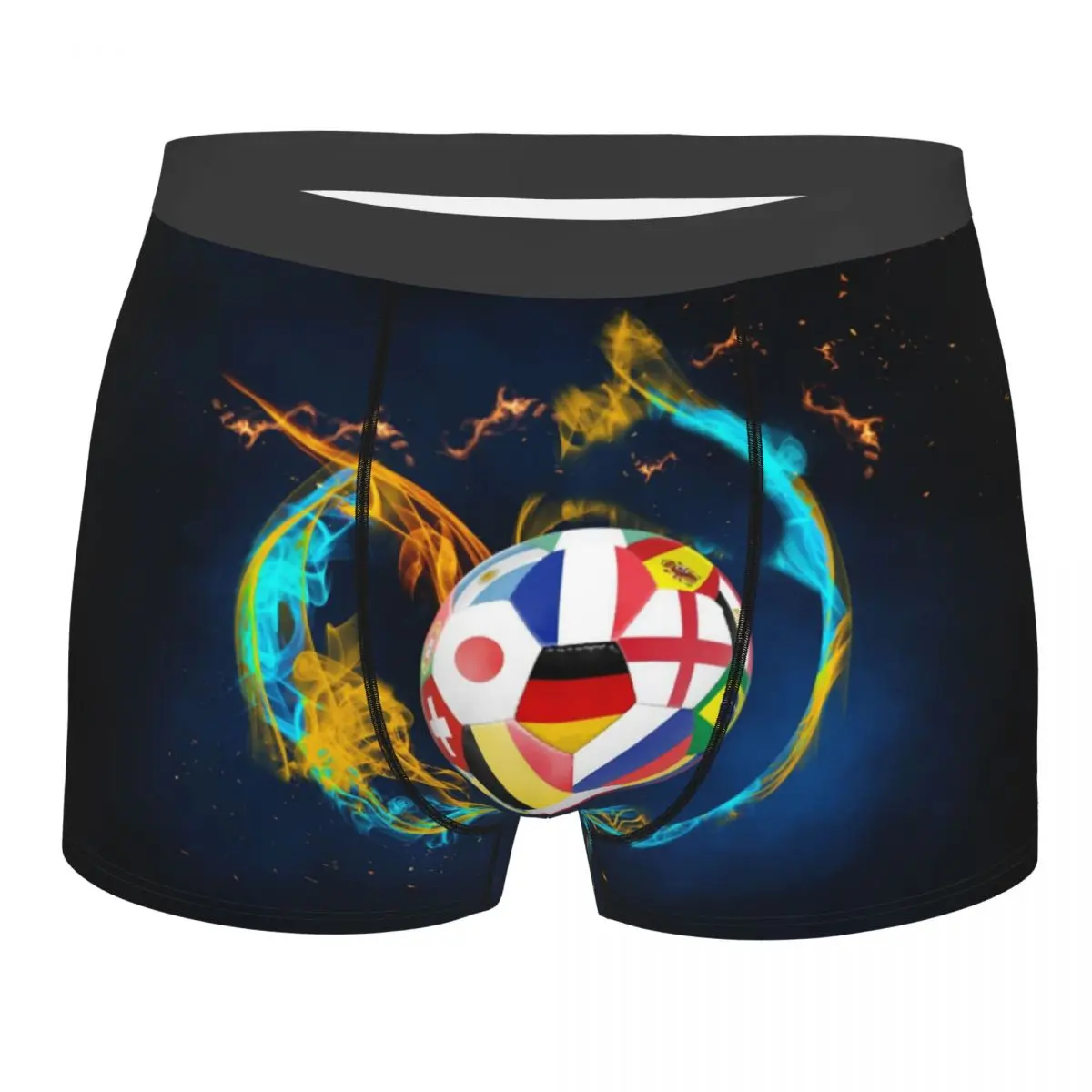 Custom Cool Soccer Balls Lover Football Boxers Shorts Panties Male Underpants Stretch Sports Gift Briefs Underwear