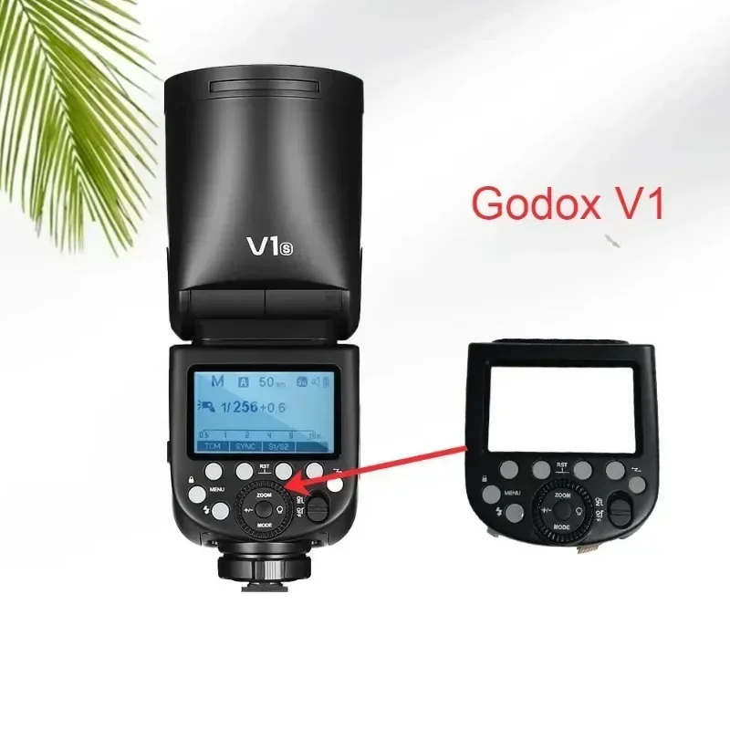 NEW For Godox V1 Speedlite Flash Rear Back Cover + Mode Function Selection Button Panel Wheel Key Board No LCD Screen Part