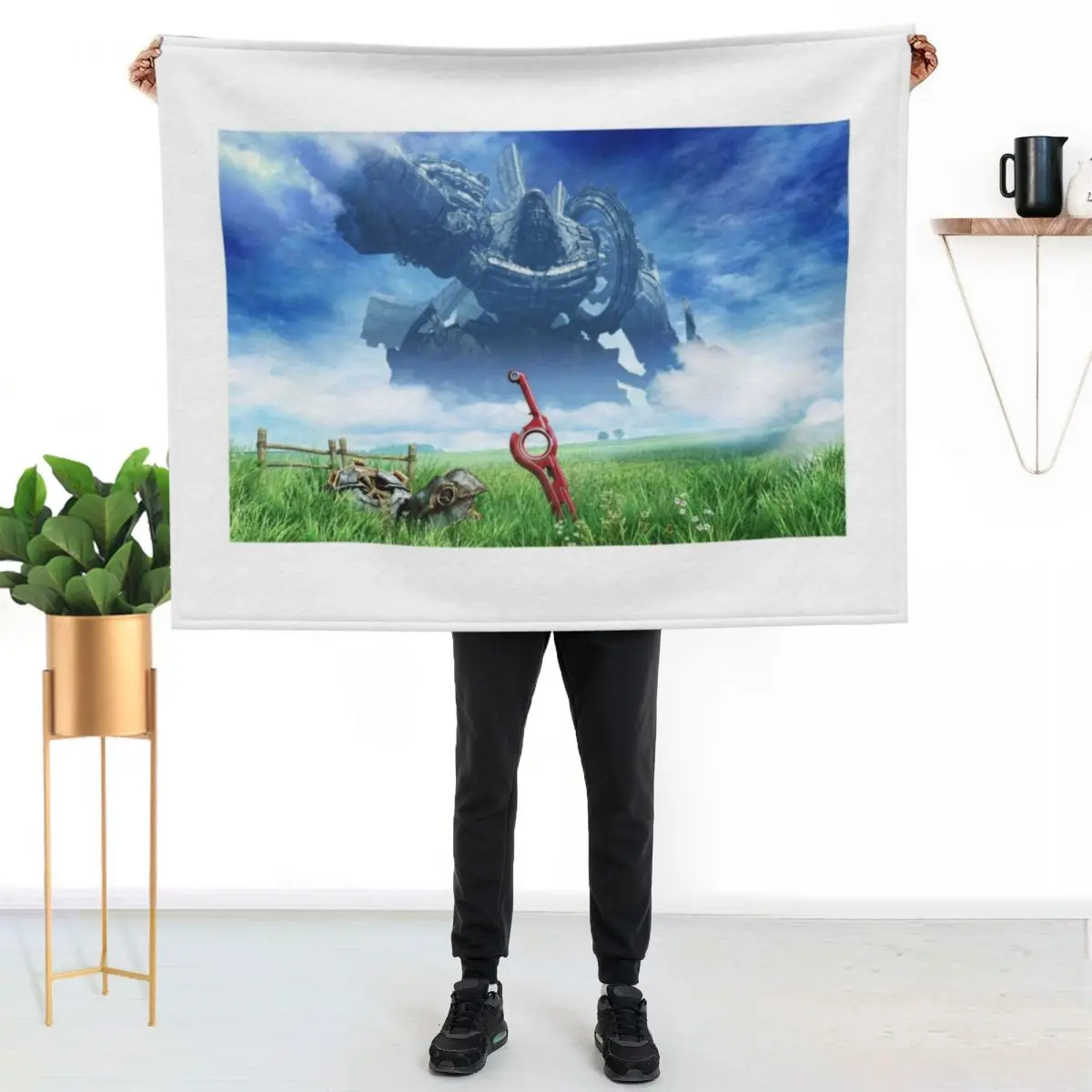 xenoblade-chronicle T-shirt Throw Blanket Soft Plaid Fashion Sofas Blankets For Baby Designers Moving Sofa Quilt Blankets