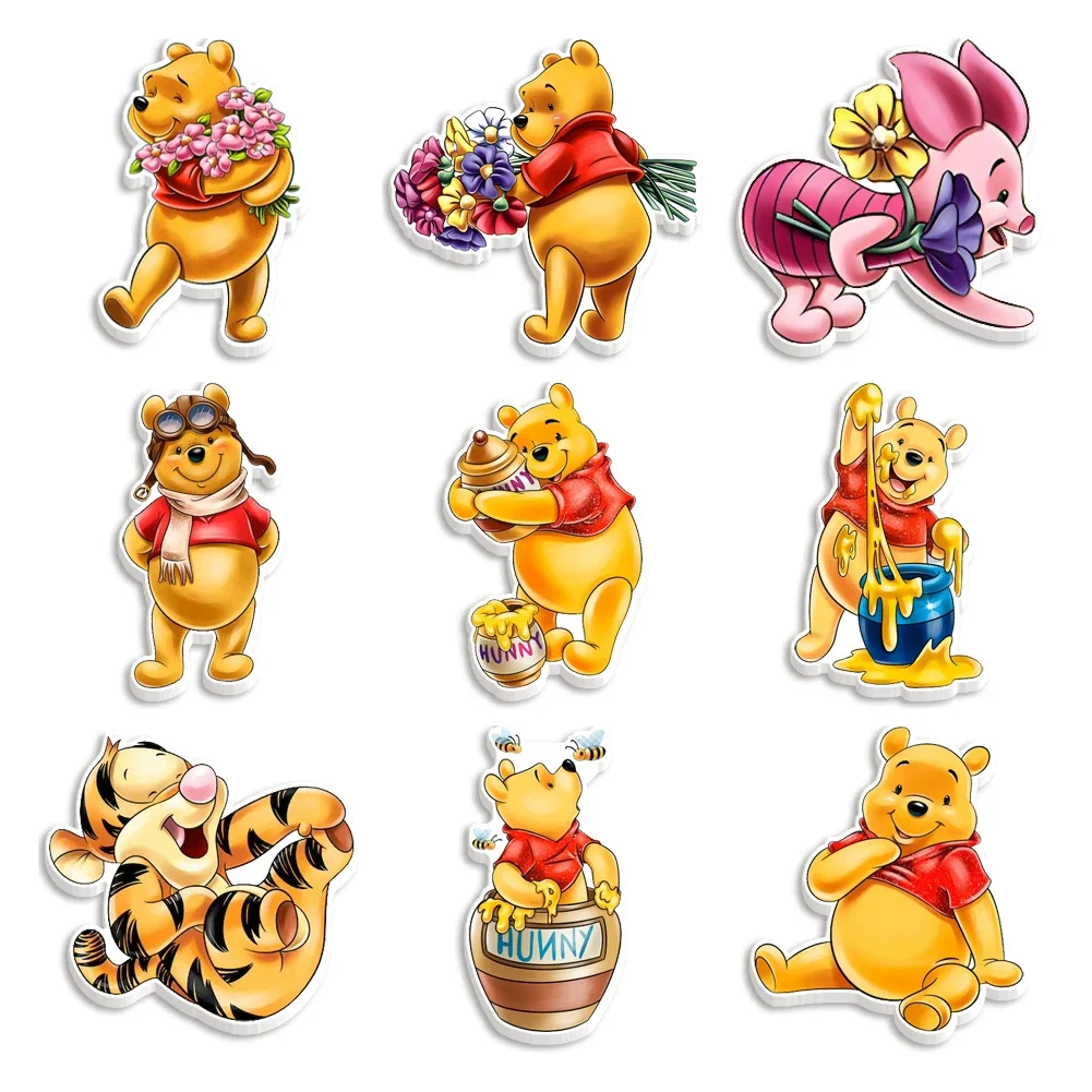 

30Pcs/lots Disney Cartoon Bear Winnie the Pooh Multi Size Resin Flatback Planars For Craft Making DIY Decoration