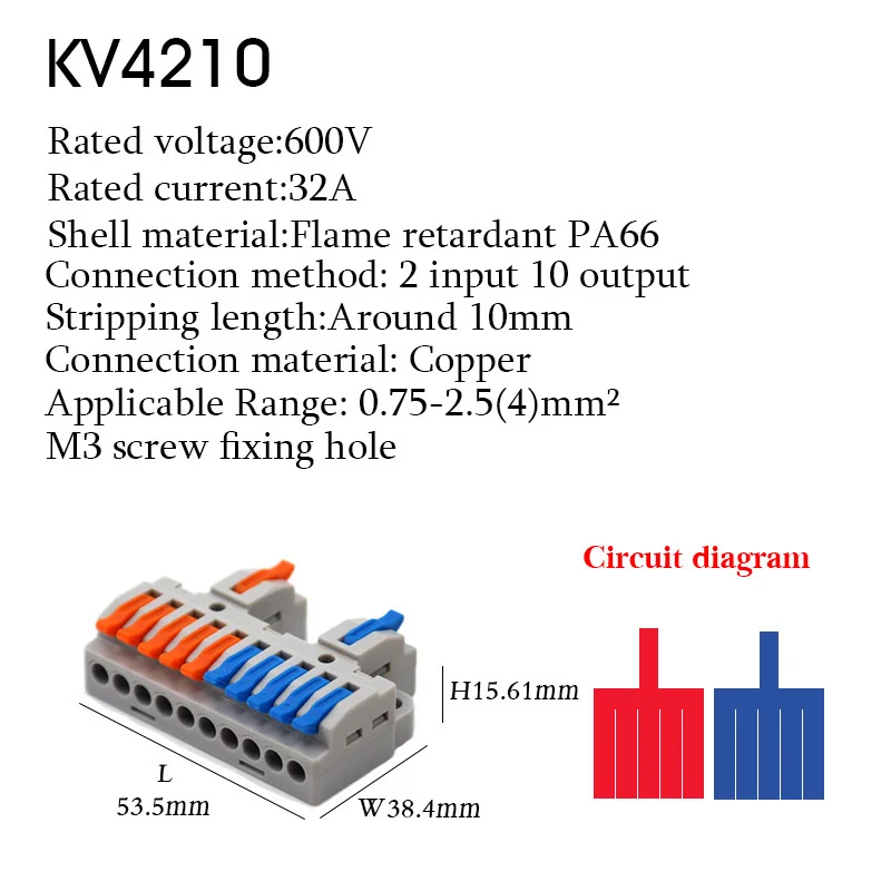 1PC Draht Stecker Elektrische Universal Schnell Leiter Splitter Push-in LED Kabel Terminal Blöcke Montierbare Schiene Junction Box – Detail 15