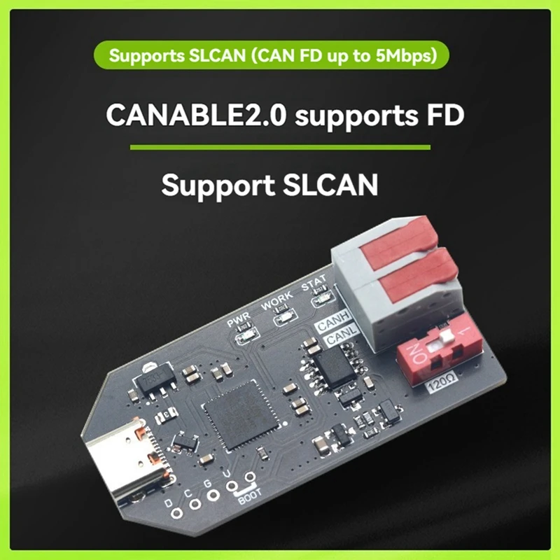 ABZY-USBCAN USB To CAN Converter CANABLE Transceiver Debugger Protocol Analyzer Socketcan Compatible SLCAN Support CAN FD