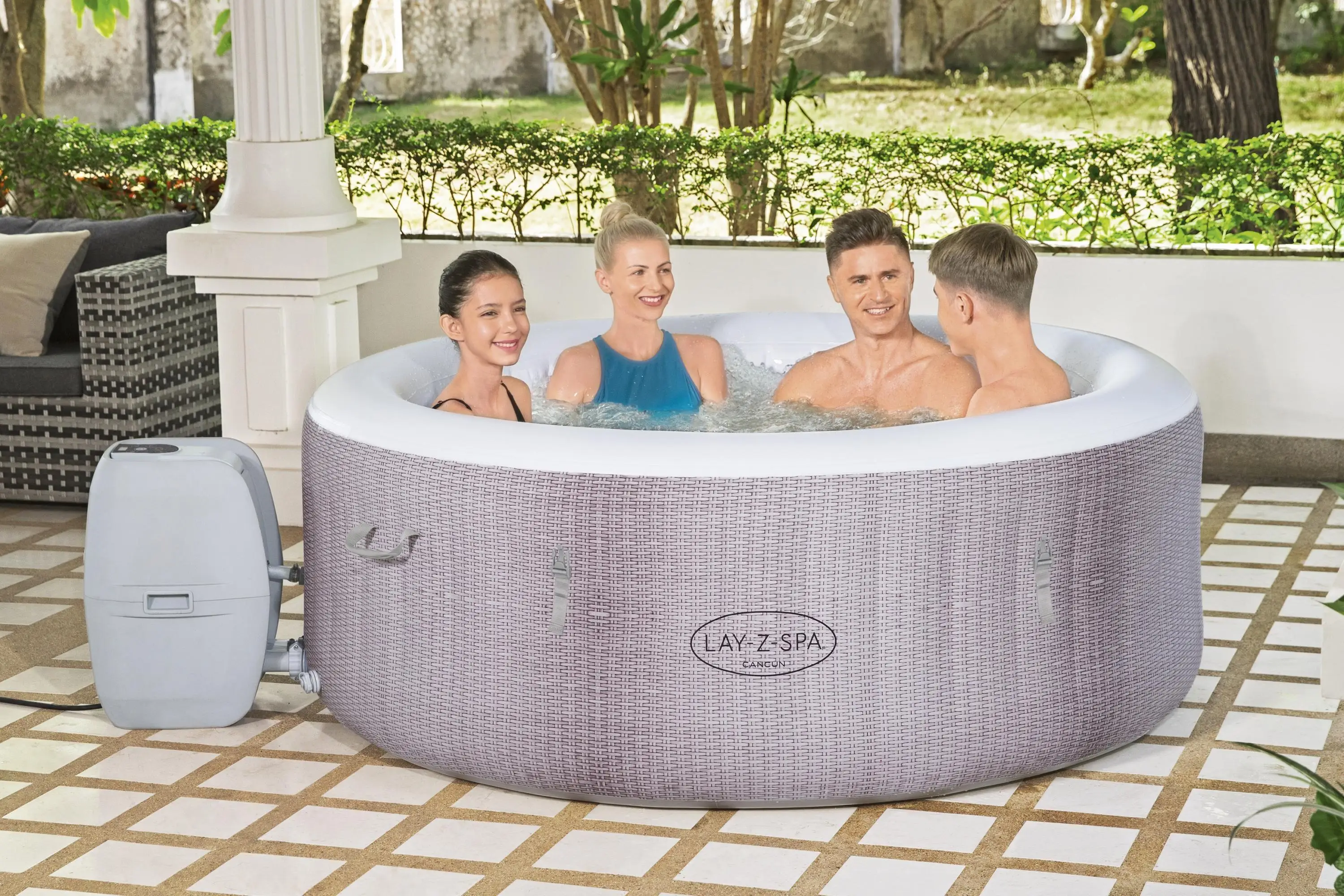 Bestway 60003 Inflatable  Hot Tub Spa 4-6 personCancun AirJet SPA