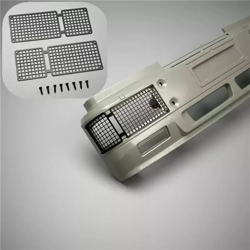 

1 Pair 1:14th Scale Metal Light Net Headlight Guard for Tamiya RC Truck Tipper MAN F200 JX LESU Car Diy