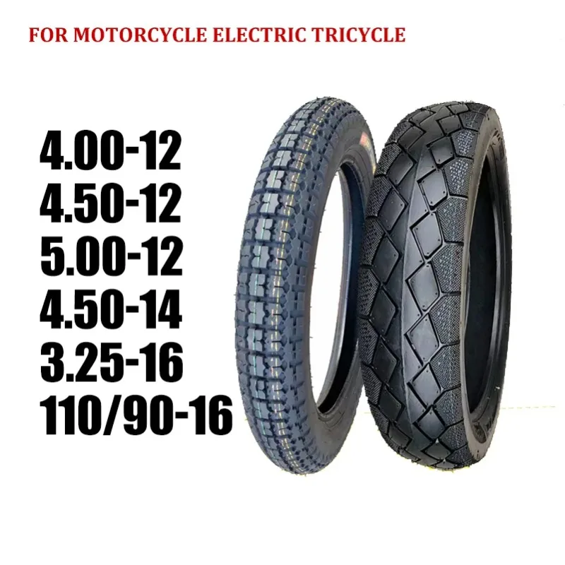 three wheeled motorcycle Outer Tyre 4.00-12 4.50-12 5.00-12 Thickened Tire 4.50-14 3.25-16 110/90-16