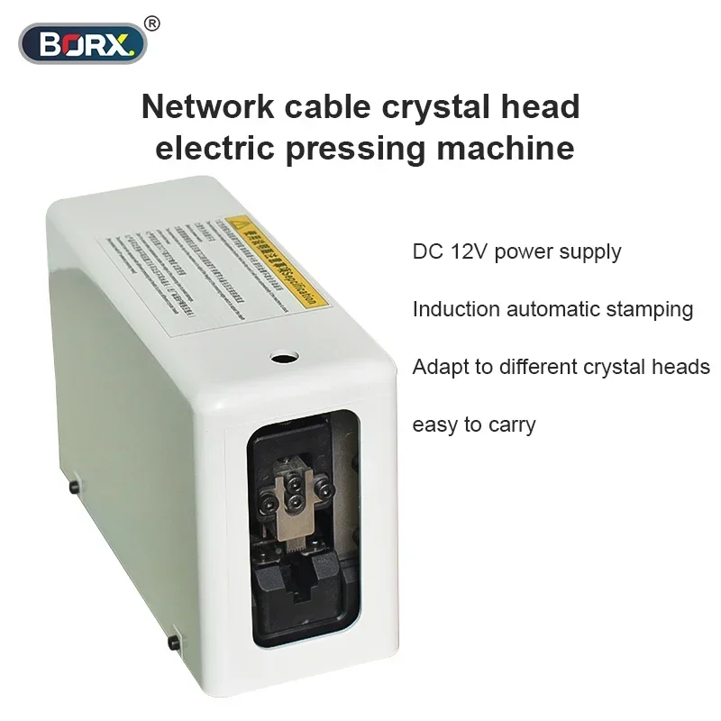 12V Network Cable Crystal Head Crimping Machine,MUC Control Telephone Line Riveting Machine Optical Fiber 5G  Crimper