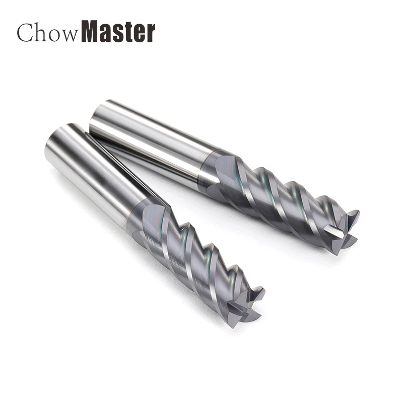 Inch size Carbide Milling Cutter 4 Flute 1/2,3/8,5/16,1/4,3/16,1/8 Metal Key Seat Tungsten Steel CNC Machine Cutting End Mills