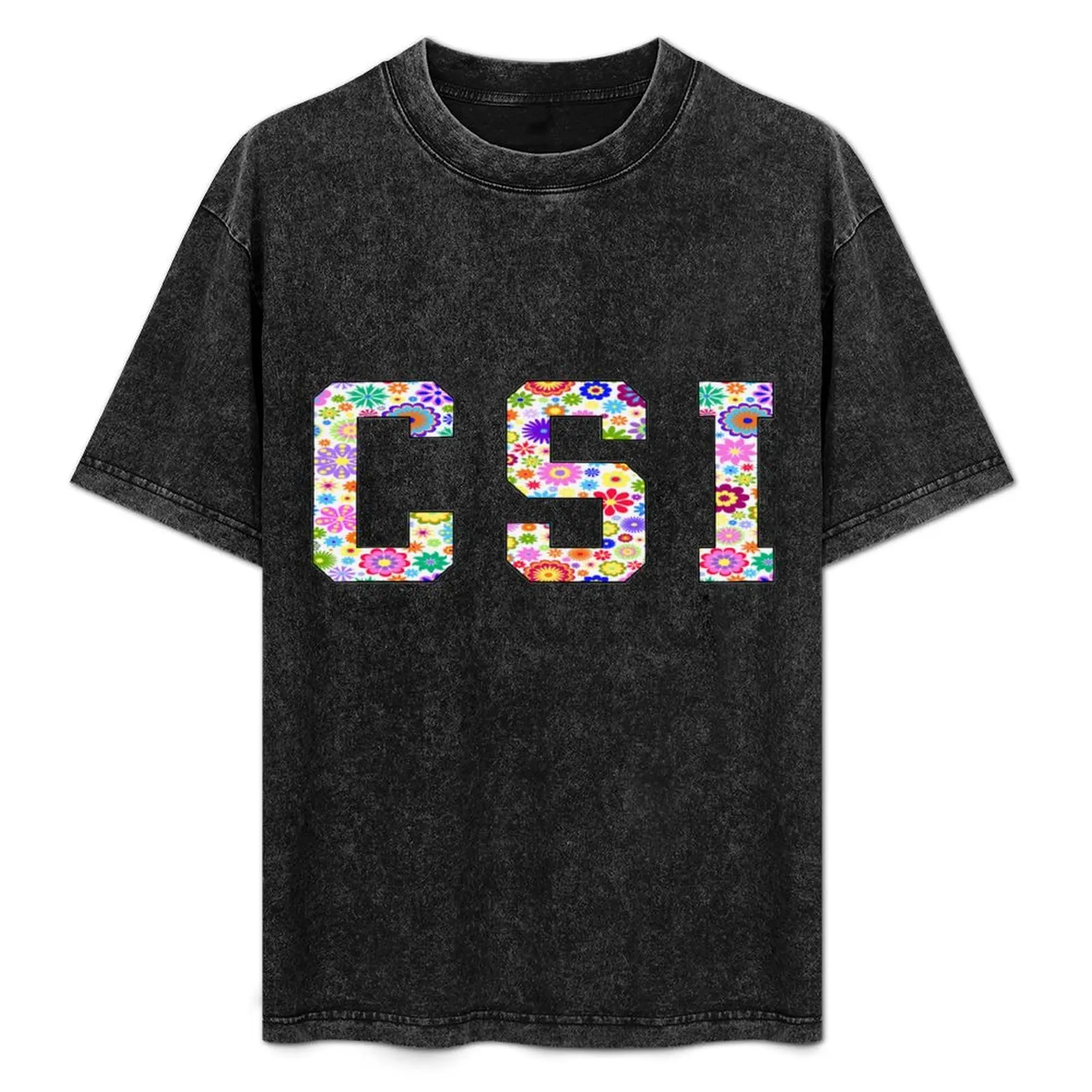 

CSI FLOWER T-Shirt Casual Lightweight Short Sleeve Top