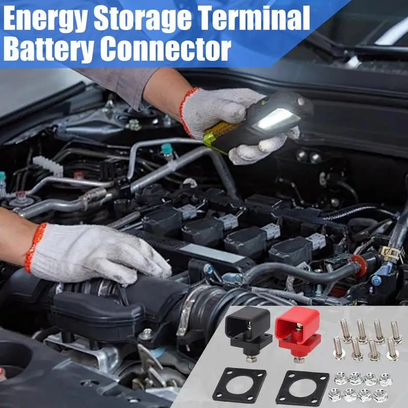 Battery Terminals Pack Of 2 All-Copper Thru Panel Terminal 100A Through The Wall Terminal Battery Terminal Ends For Battery