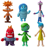 6pcs/set Inside Out Kids Toy Action Figure Sadness Joy Anger Action Doll Toy Cake Decorative  Desk Ornament Kid Birthday Gift
