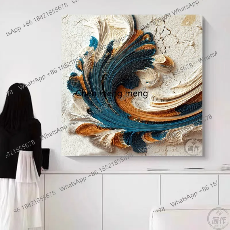 

Living room creative decorative painting 3D physical hanging painting three-dimensional wood carving relief painting