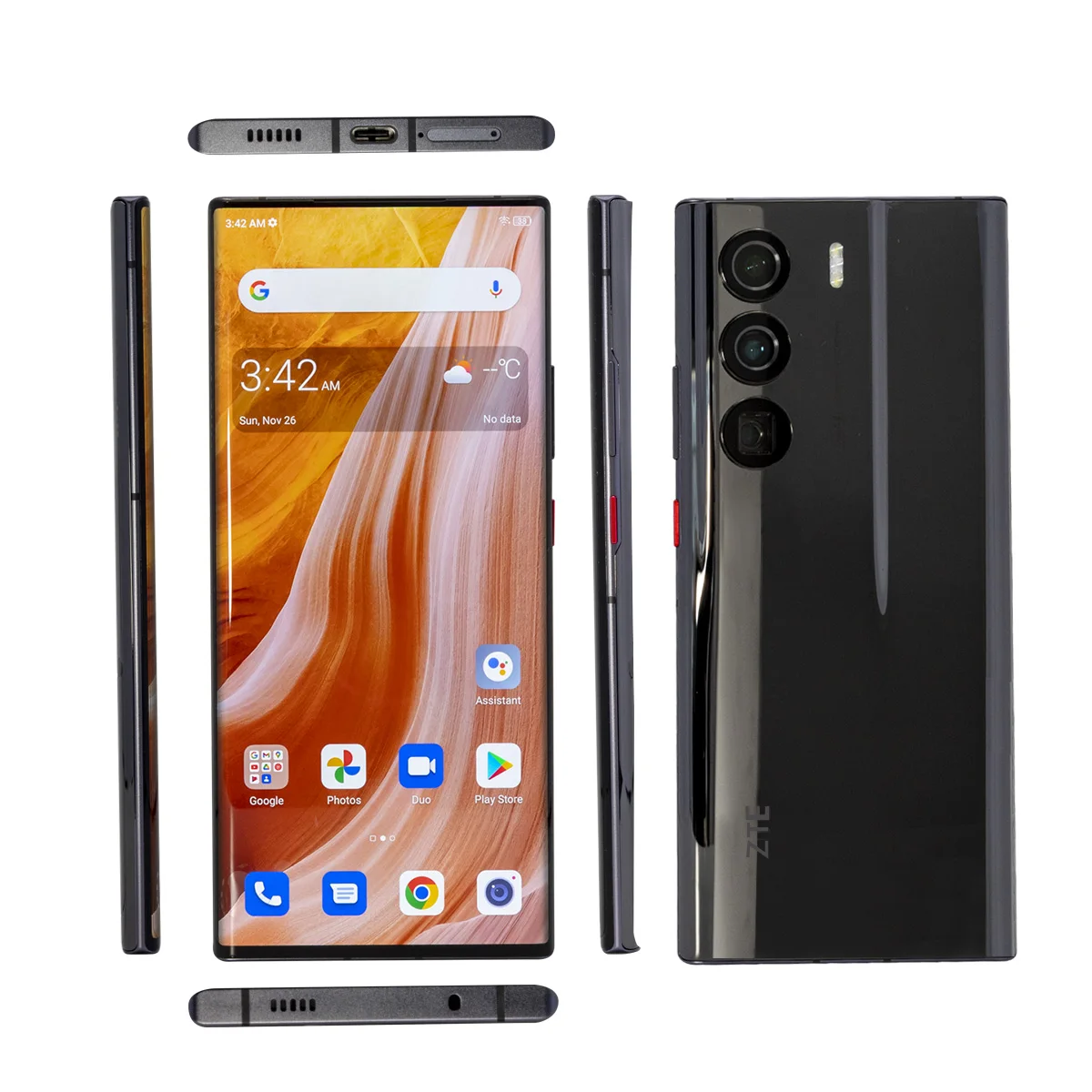 ZTE Axon 40 Ultra Space Edition 5G Smartphone con UDC Tech Snapdragon 8Gen1 Pantalla AMOLED de 6,8" 120 Hz Dual SIM 5000 mAh 18 GB + 1 TB