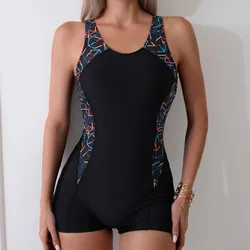 Bañadores negros de una pieza para mujer, ropa de baño Sexy, cerrada, Deportiva, para el cuerpo, ropa de playa, piscina, 2024