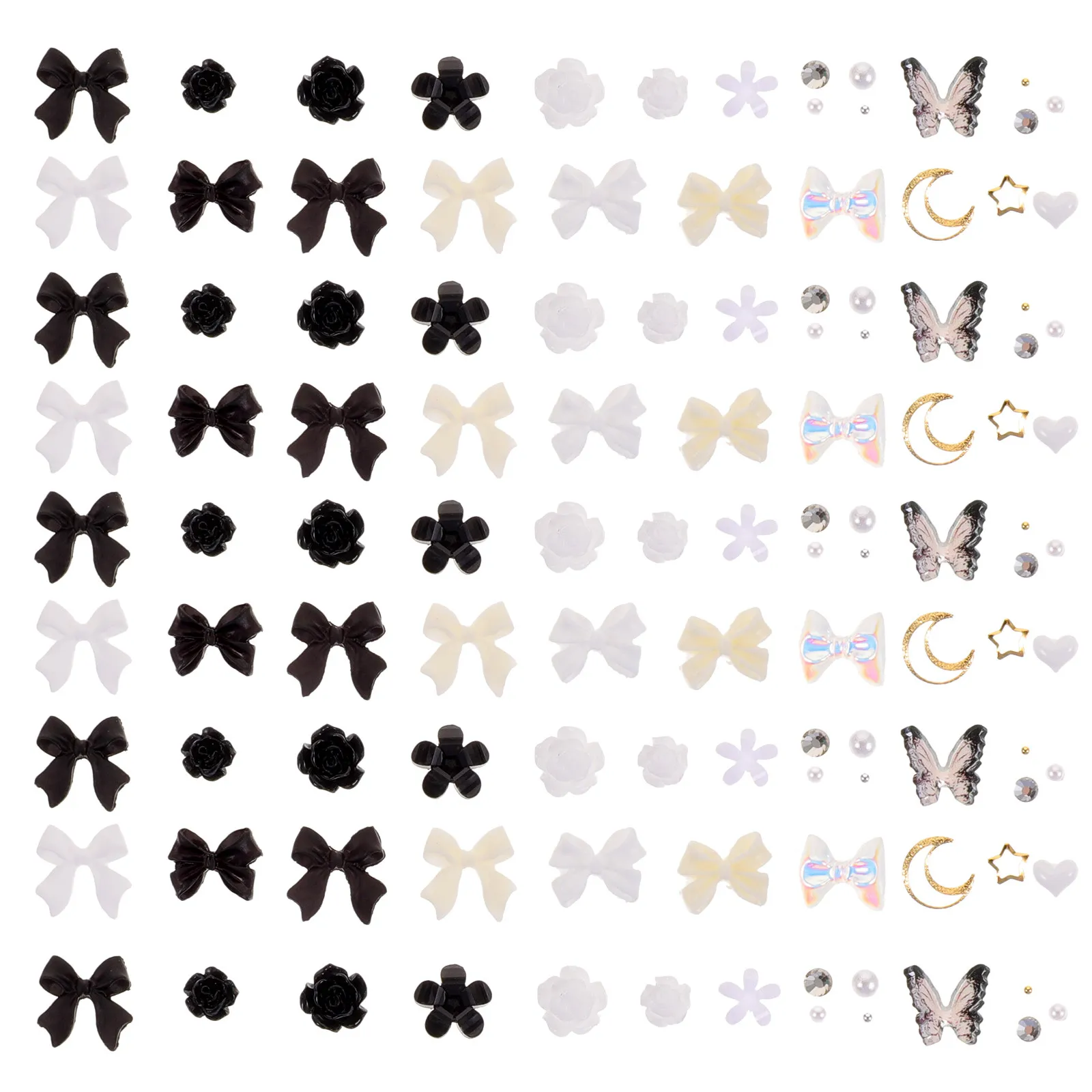 

Rhinestone Jewelry Diy 3D Art Decorations For Women Charms Manicure Accessories Nail Gems Nail Decals Set