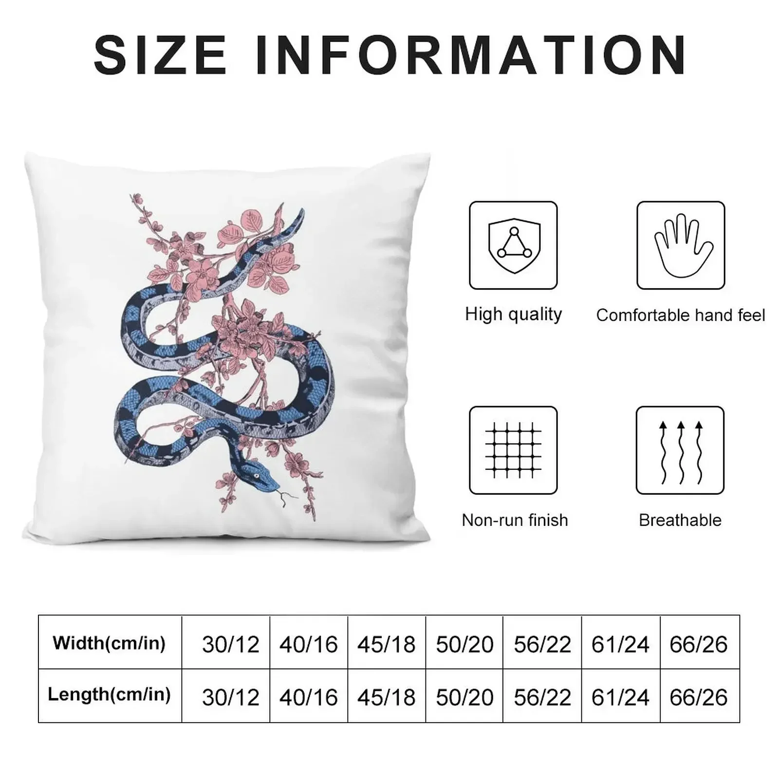 Jungle Snake Throw Pillow Decorative Cushion Cover anime girl Sofa Cushions Cover Rectangular Cushion Cover pillow