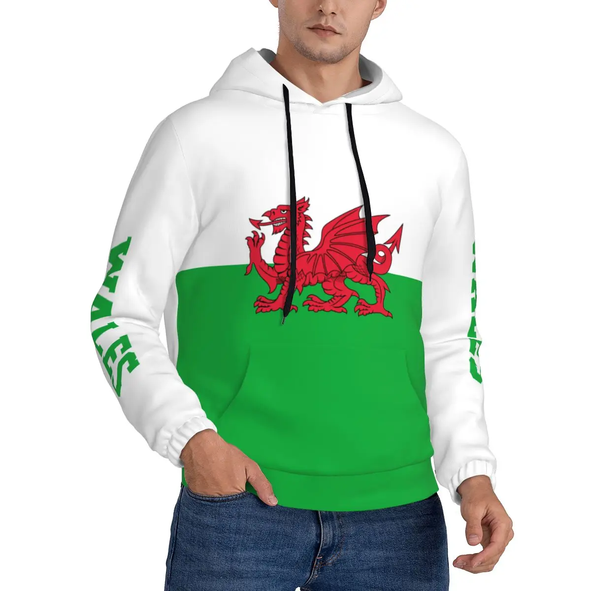 Wales 3D Country Flag Print Custom Name Number Men Soccer Sweatshirt Women Hip Hop Streetwear Tracksuit Clothing