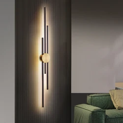 Lámpara de pared de arte para decoración del hogar, luz Led para mesita de noche, sala de estar, dormitorio, escalera, Línea Interior de cobre 2024, accesorio de iluminación de noche