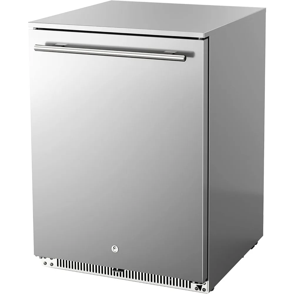 Cans Outdoor Beverage Refrigerator,  Built-in Beverage Cooler with Easy-Swap Reversible Door, 26°F Outdoor Beverage Fridge