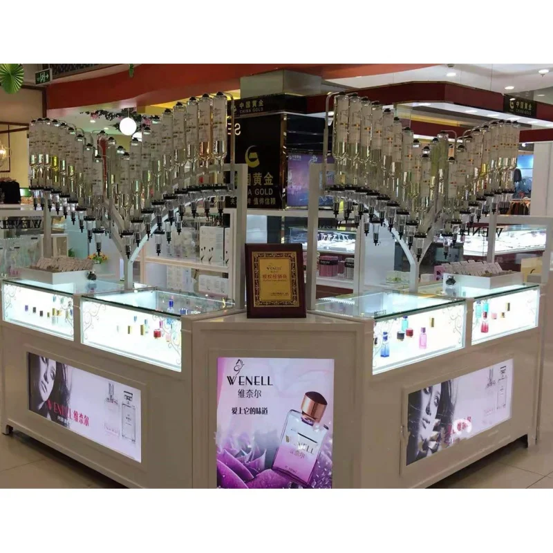 Custom, Shop Perfame Supplier Display Showcase Perfame Display Stand Booth Showcase Perfame Bar Wall Kiosk