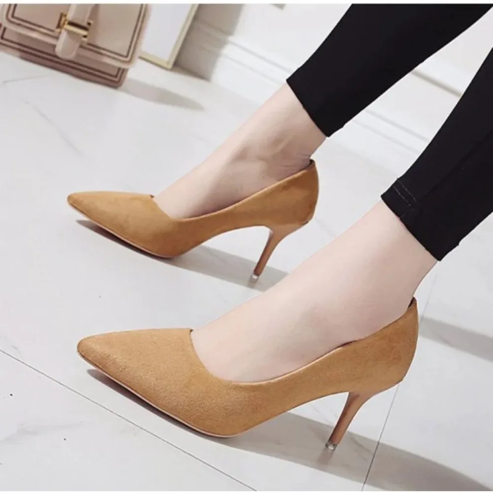 High Heels for Women Pumps Fashion Spring Autumn New Slim Heels for Professional Work Shoes Black Women Shoes Super Big Size 44