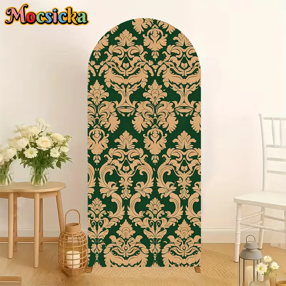 

Mocsicka Arch Covers Background Cloth Double-Sided Studio Shooting Props Kid Birthday Photo Backdrop Retro Floral Pattern Decors