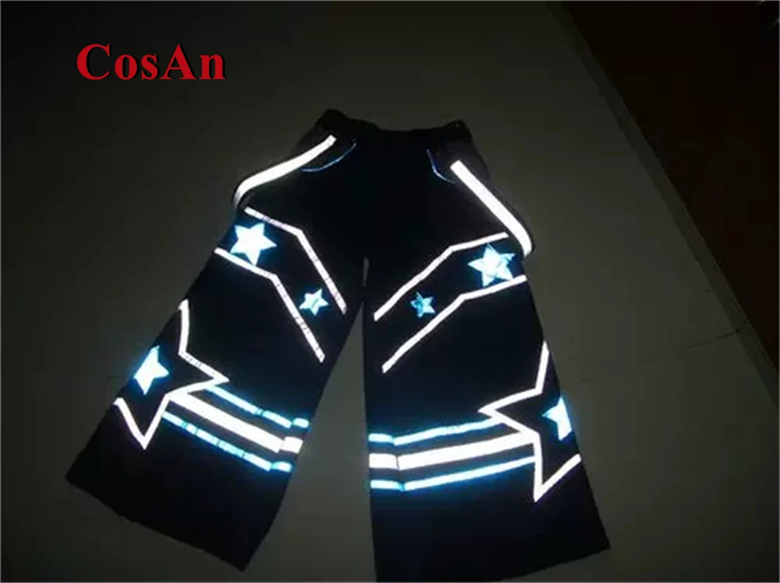 

CosAn Ghost Dance Reflective Pants Fluorescent Pants Street Hip-hop Pants Night Cosplay Costume Activity Party