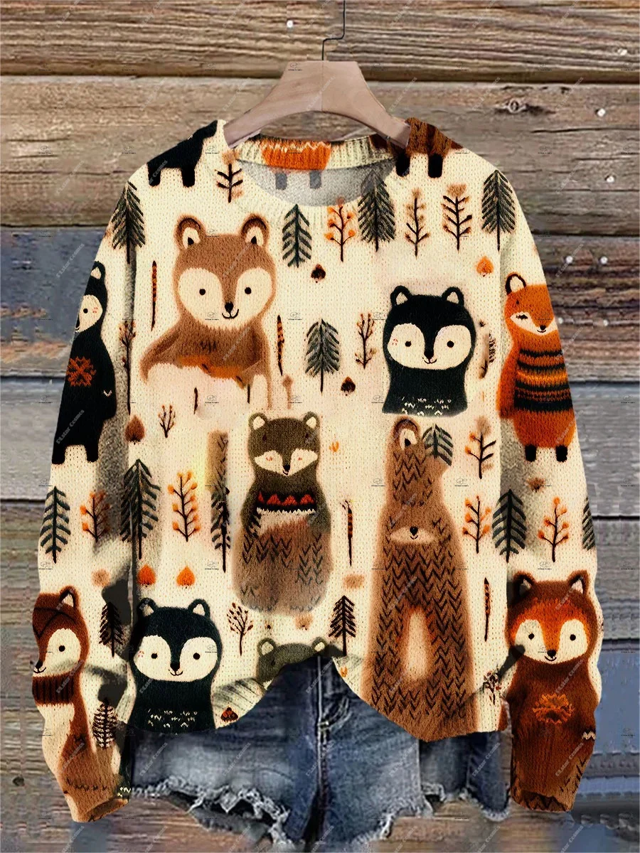 

Рождественский свитер с рисунком гриба и черепом для домашних животных, граффити, ретро, винтажный пуловер с 3D принтом, Harajuku, повседневная зимняя уличная одежда унисекс A9