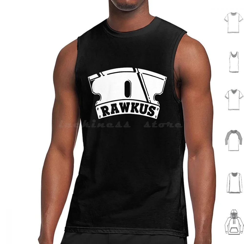Camisetas sin mangas con Logo de Hip Hop de la vieja escuela, camisetas sin mangas de algodón con estampado de Rawkus Records Hip Hop Rap Vintage clásico Retro Old School Old Skool