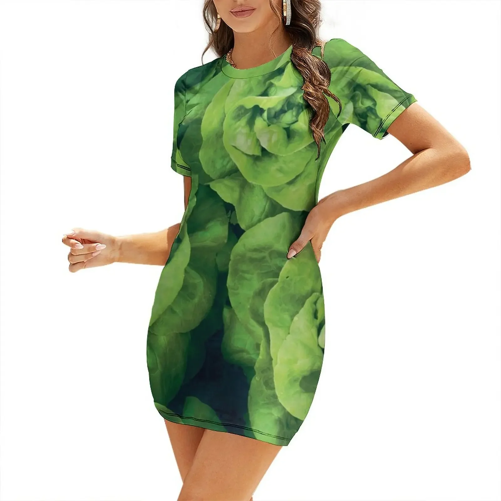 

Lettuce in Love Short-Sleeved Dress summer dress woman 2025 trendy Women's long dress Women long Party dresses