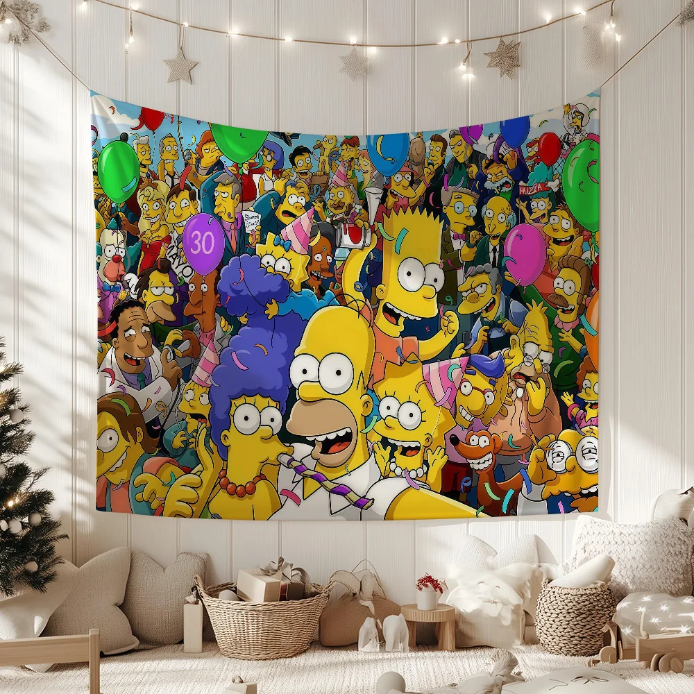 Cartoon T-The S-Simpsons-S flag For Garden Party Living Room Home Wall Decor Banner Bedroom Outdoor Tapestry