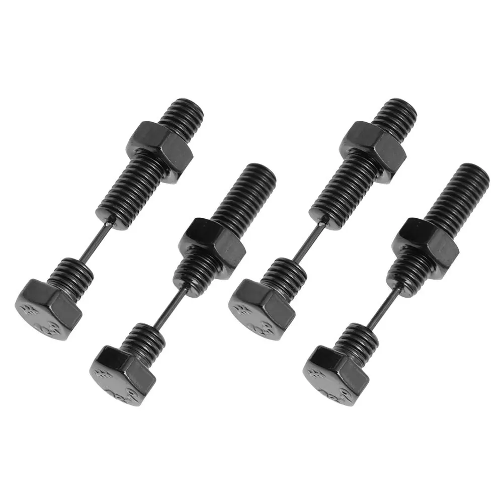 

2Pairs Stainless Steel Screw Thread Ear Jewelry Punk Ear Studs Unisex Earrings for Casual Nightclub Party Earrings Funny