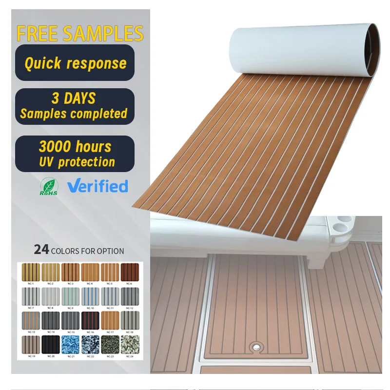 

STLF High Quality 65 Degree EVA Floor Decking Durable Foam Sheet Boat Flooring Mat for Yacht Marine Floor