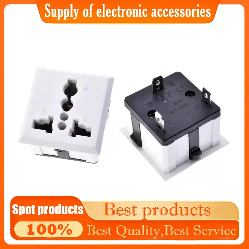 Power square module Welded socket Multi-functional 3 Three-pin cassette cabinet device 13A voltage regulator AC socket