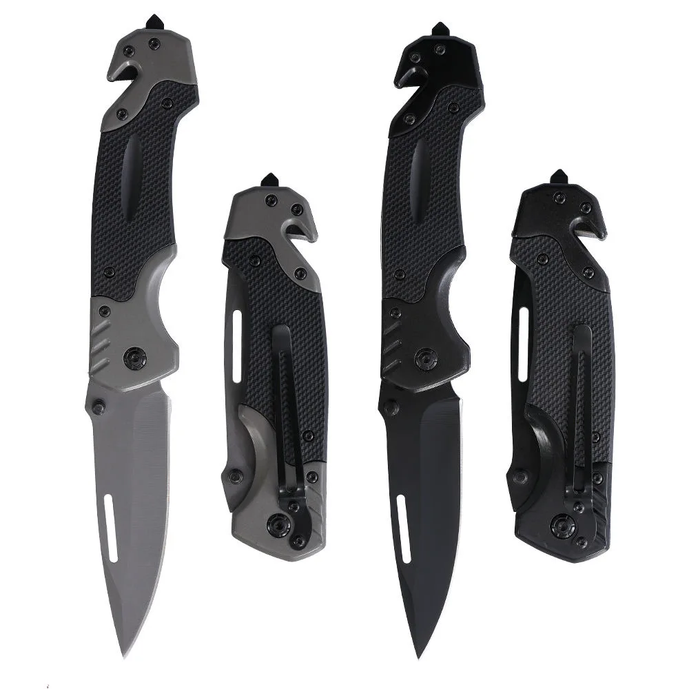 Coltello da sopravvivenza tattico in acciaio inossidabile Coltello pieghevole da campeggio esterno Coltello tascabile EDC multifunzionale Comodo coltello da pesca