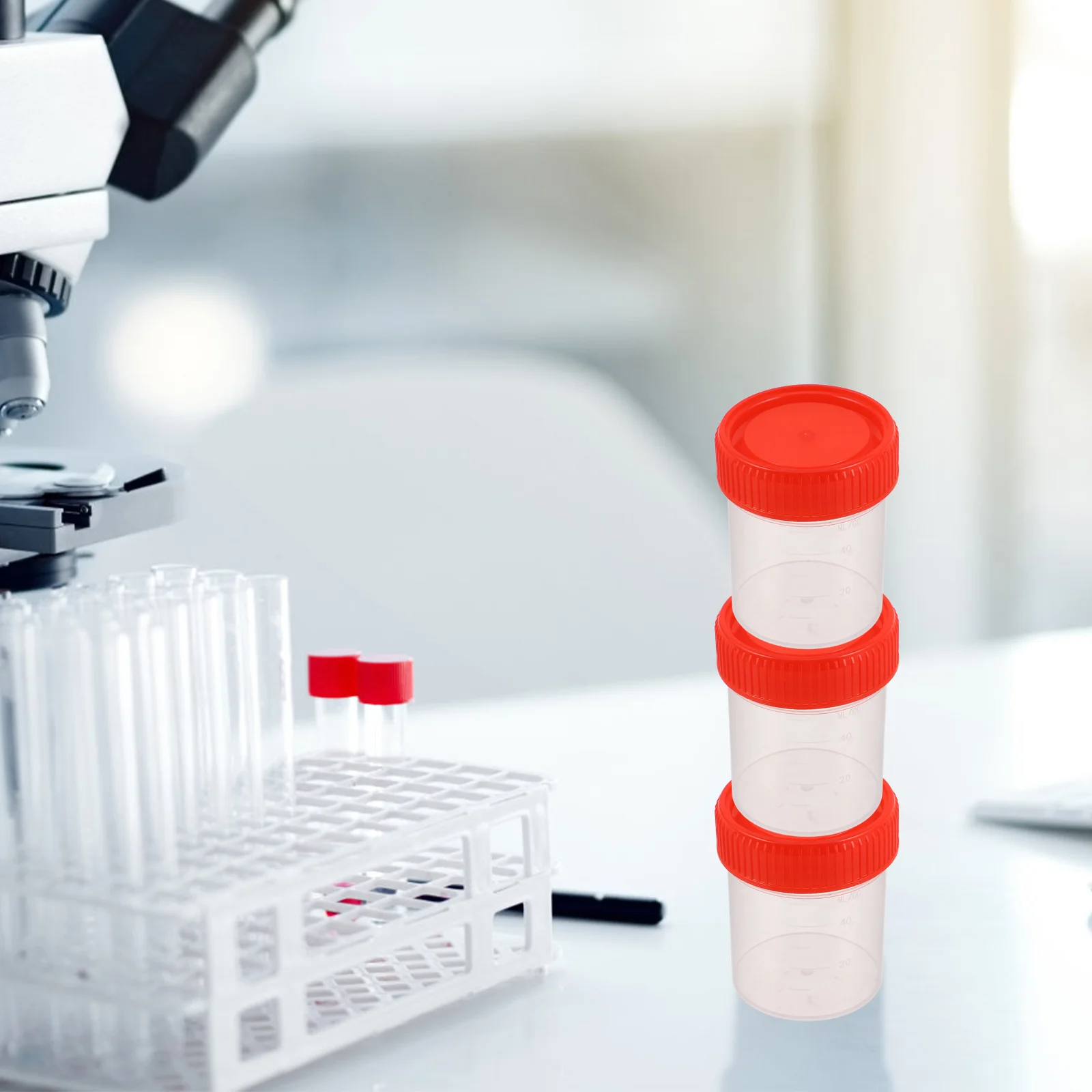 20 قطعة لوازم الحفلات علب الهدايا عينة طبية كوب أكواب التبول للمرأة الأزرق تخرج مع غطاء الجرعات اختبار الإباضة البول #5