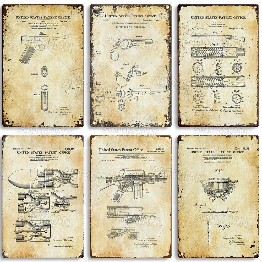 Patent Matal Sign Johnstone Missile Launching Hand GrenadeMilitary Vehicle Armored Jeep Rocket Propulsion Army Canteen WWI WWII