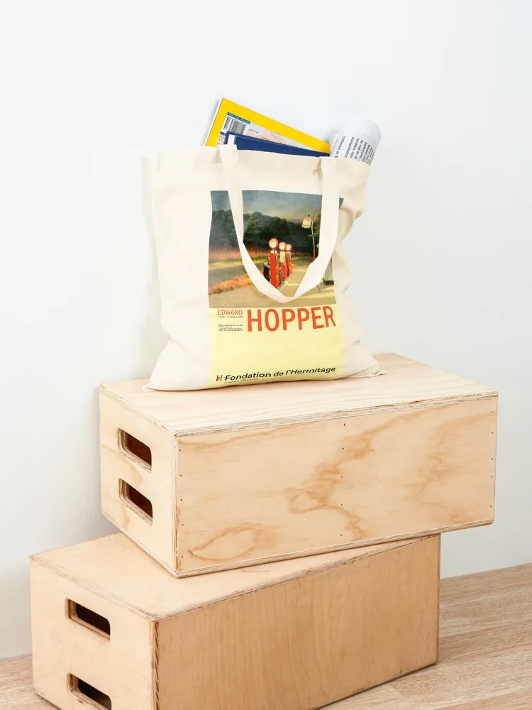 Edward Hopper - Gas - Minimalist Exhibition Art Poster Tote Bag Lady bag Women's bag tote bags aesthetic Cloth bags