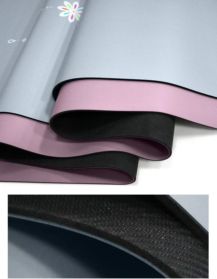 5mm Natural Rubber Yoga Exercise Mattress Colorful Eco-friendly Sweat-absorbent Non-slip Yoga Mat for Fitness Dance Yoga Pad