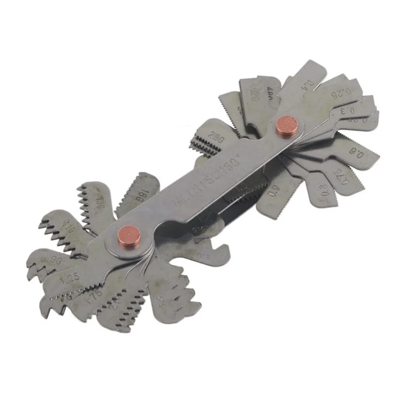 52Pcs Stainless Thread Plug Gage 60 And 55 Degree Screw Pitch Measuring Tool (Metric&Imper)