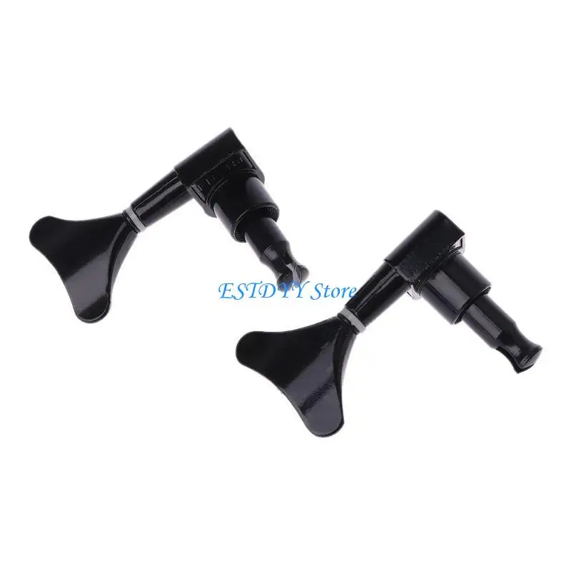 G6DE New Guitar Sealed Tuners Tuning Pegs Machine Heads 2R2L For 4 String Bass Black