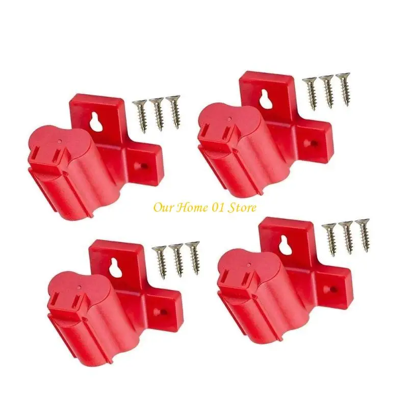 M4YC 4/8Pcs Wall Mount Angled Power Tool Holder Rack for Easy Access In Workshops