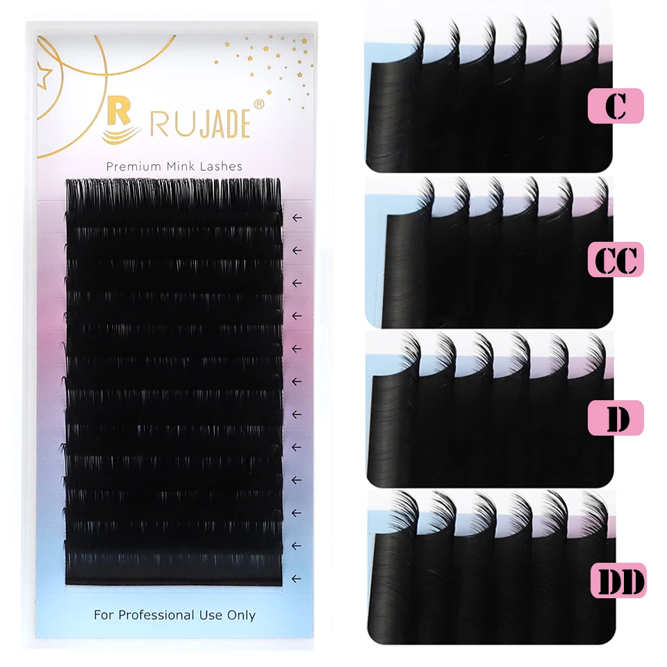 

Rujade Russian Volume Lashes All Sizes 6-20mm Faux Mink Individual Eyelashes Extensions Long/Short/Lower Lash Cashmere Eyelashes