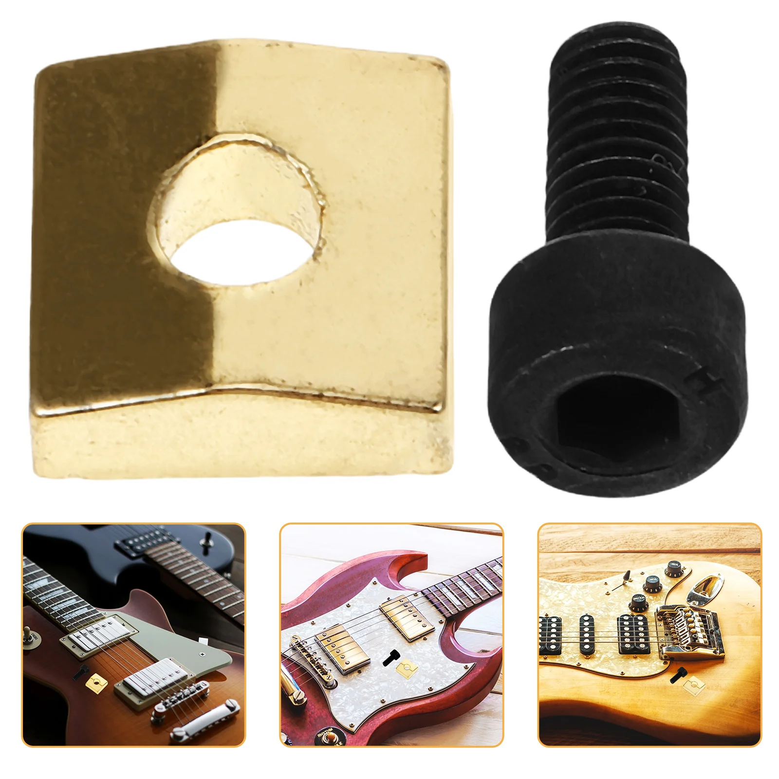 

Guitar String Retainer Set Stable Zinc Alloy Electric Guitar Parts String Lock Nut Musical Instrument Accessories