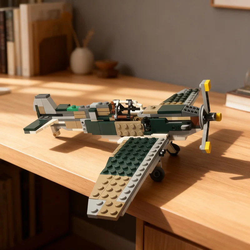 185pcs MOC Creator Expert Spitfire Model Christmas Gift Creative Home Decoration And For Lovers Office Showcase