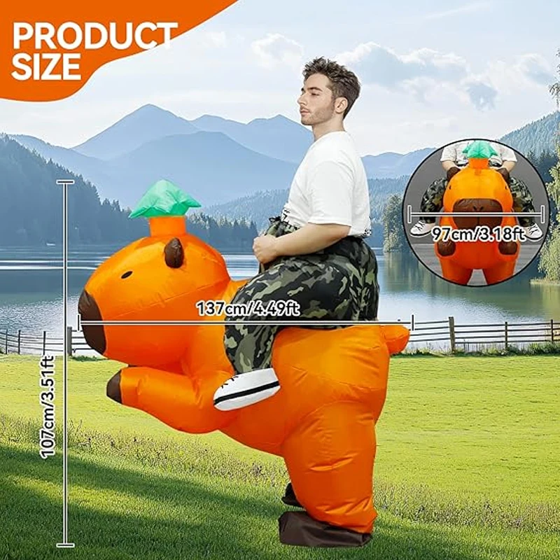 

Надувной костюм капибары, милый надувной костюм капибары, костюм для взрослых, Хэллоуин, праздник, вечеринка, роман, комплект одежды